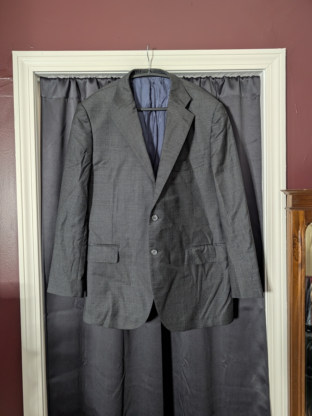 SUITSUPPLY Vitale Barberis Canonico Super 110s Gray Wool Tailored Jacket IT60